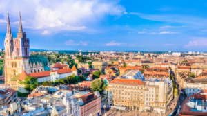 Skyline of Zagreb, Croatia