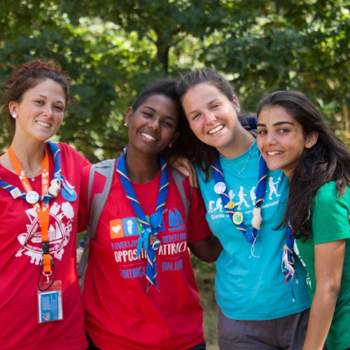 Young women at Roverway 2018